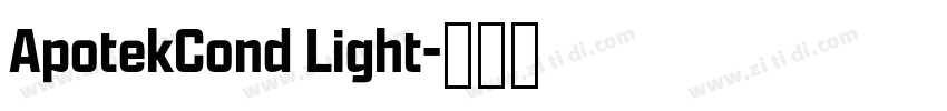 ApotekCond Light字体转换